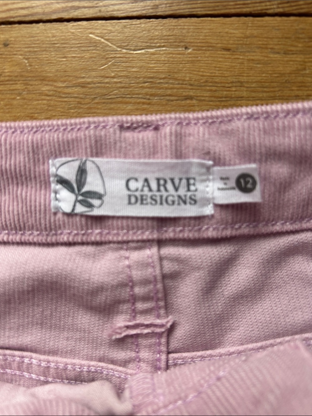 Carve Designs Dogtown Light Pink Frayed Hem Denim Shorts - Picture 2 of 8